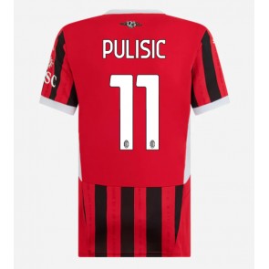 AC Milan Christian Pulisic #11 Replika Hjemmebanetrøje Dame 2024-25 Kortærmet